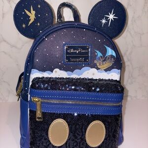Peter Pan Loungefly Backpack Mickey Main Attraction Disney Parks NWT